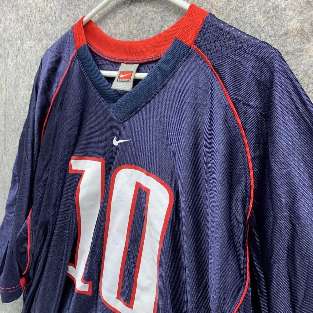Nike Jersey Shirt Men Large Adult Blue Red 10 Arizona Outdoors Athletic Vintage - Picture 6 of 14